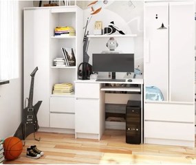 Scrivania 90x50 Con Anta E Cassetto Laterali A Sinistra Artika Bianca