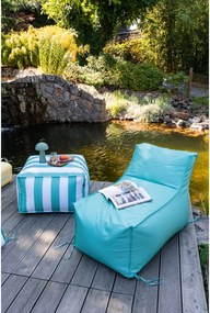 Pouf da giardino bianco e verde – Bonami Essentials