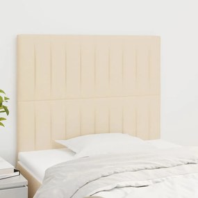 Testiera 2 Pz Crema 100x5x78/88 Cm İn Tessuto /