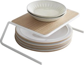 Ripiano aggiuntivo bianco/di colore naturale in legno 19,5x19,5 cm Tosca – YAMAZAKI