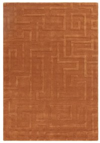 Tappeto in lana color mattone 120x170 cm Maze - Asiatic Carpets