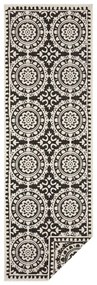 Tappeto da esterno nero e crema , 80 x 250 cm Jardin - NORTHRUGS