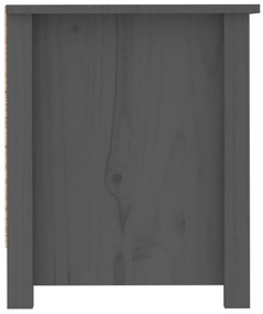 Scarpiera Grigia 110x38x45,5 cm in Legno Massello di Pino
