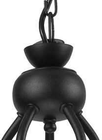 Lampadario a sospensione con catena RETRO II 5xE27/60W/230V nero