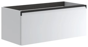 Mobile da bagno sotto lavabo Fusion bianco opaco L 99.5 x H 40 x P 45.5 cm 1 cassetto, lavabo non incluso