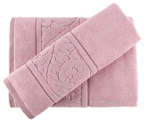 Set di asciugamani e teli da bagno rosa Sultan - Foutastic
