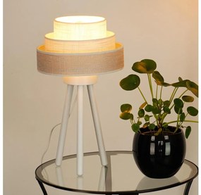 Brilagi - Lampada da tavolo ALASKA LUNETA 1xE27/15W/230V grigio/color crema