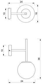 Applique DAGA 1xE14/60W/230V
