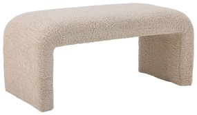 Panca crema in tessuto bouclé Bobbie - Bloomingville