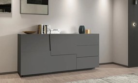 Credenza PONGO 180 cm - Mobile con 2 Ante, 3 Cassetti e Ripiani Interni Spaziosi