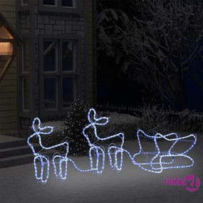 vidaXL Renne e Slitta Decorazione Natalizia per Esterni 576 LED