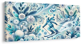Quadro su tela – Paesaggio invernale blu