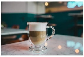 Tazze in set con parete doppia/da latte in vetro 2 pz 250 ml Amo – Vialli Design