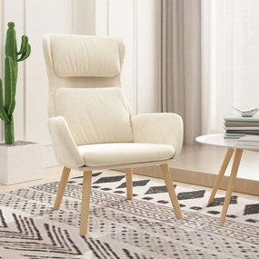 Sedia Relax Bianco Crema Velluto /