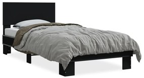 Giroletto Nero 100x200 Cm İn Legno Multistrato E Metallo /