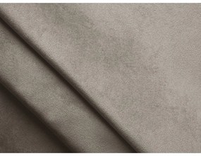 Divano angolare componibile beige con rivestimento in velluto Lokua – Makamii