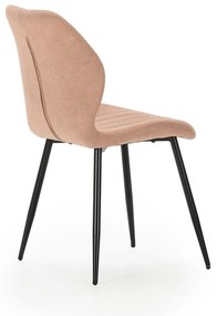 Set di sedie da pranzo color salmone 4 pz pezzi Milu - Marckeric