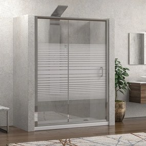 Box doccia nicchia 110cm vetro serigrafato altezza 180cm K410N - KAMALU