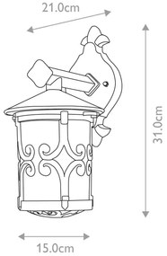 Elstead BL8-BLACK - Applique da esterno HEREFORD 1xE27/100W/230V IP23