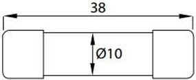 Fusibile cilindrico 10x38mm 1000VDC 10A