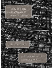 Tappeto da interno/esterno rotondo bianco e nero ø 160 cm Duet Kona – NORTHRUGS