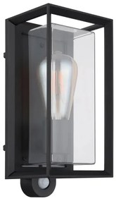 Globo 31982SS -Applique da esterno con sensore LOGANA 1xE27/60W/230V IP44 nero