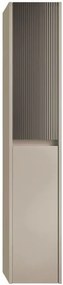 Colonna per mobile bagno Niwa 2 ante P 27 x L 30 x H 160 cm laccato opaco sabbia con vetro grigio carbone