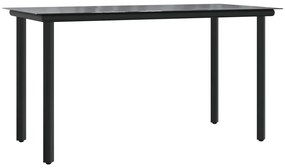 Set da pranzo da giardino 9pz con cuscini marrone in polyrattan