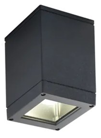 Faretto Moderno Esterno Kubik Alluminio Antracite 1 Luce E27