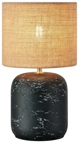 Lampada da tavolo con paralume in juta di colore nero e naturale (altezza 32,5 cm) Montagna - Markslöjd