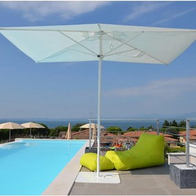 Ombrellone centrale bianco Girasole TEMPOTEST con telo quadrato bianco L 200 x P 200 x H 265 cm