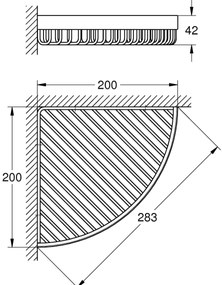 GROHE 40809000 - Portasapone in filo SELECTION CUBE 20 × 20 cm, cromo lucido