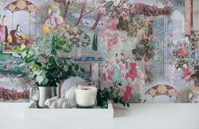 Carta da parati Indo  blu, 53 cm x 10.05 m