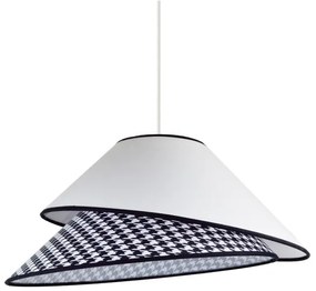 Duolla - Lampadario a sospensione con filo COCO 1xE27/40W/230V diametro 50 cm bianco/nero