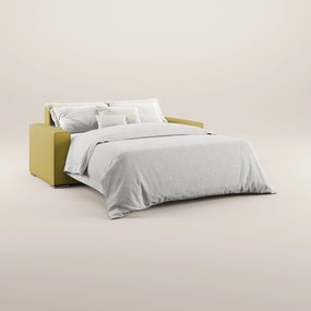 Dream Divano letto moderno dai morbidi cuscini in tessuto smacchiabile T05 giallo