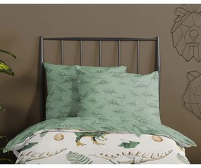 Set copripiumino e federa da bambini verde/beige in cotone per culla 100x135 cm Gabi – Good Morning