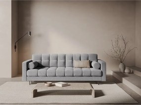 Divano grigio chiaro allungabile/con contenitore con rivestimento in bouclé 222 cm Bali – Cosmopolitan Design