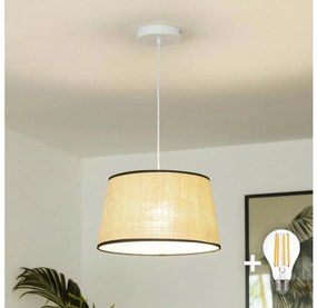 Brilagi - Lampada a sospensione LED su cavo CERIA 1xE27/40W/230V Ø 35 cm beige
