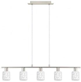 Eglo - Lampadario LED a sospensione con filo MY CHOICE 5xE14/4W/230V cromo/bianco