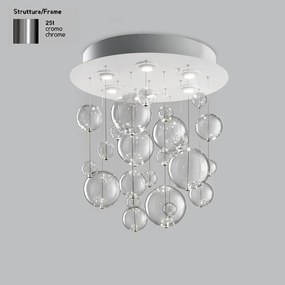 6-light ceiling stainless steel base- 251.360 - Bolero - Metal Lux Bianco