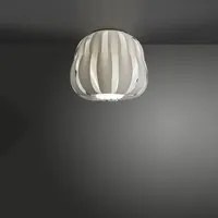 Plafoniera Moderna 1 Luce Queen In Polilux Bianco D40 Made In Italy