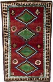 Gabbeh Tappeto persiano 120x200 Rosso (Iran) Annodato A Mano