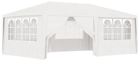 Gazebo Professionale Con Pareti 4x6 M Bianco 90 G/m² /