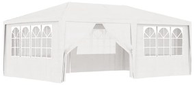 Gazebo Professionale con Pareti 4x6 m Bianco 90 g/m²