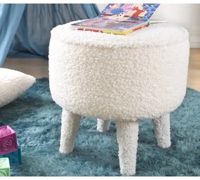 Pouf PIXI Ø 38 cm, bianco