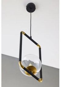 Jupiter 2023 - Lampadario a sospensione con filo ZAFRA 1xG9/10W/230V nero/oro/limpido