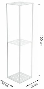 Portafiori 100x24 cm bianco