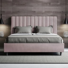 Letto contenitore da 160x190 in microfibra glicine Agueda