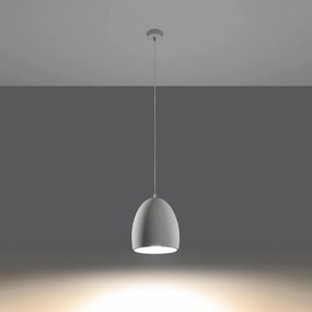 Lampada a Sospensione FLAWIUSZ E27 in Ceramica Bianca