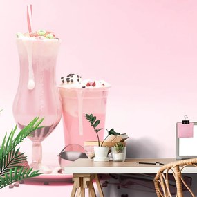 Carta da parati – Frullato di latte rosa